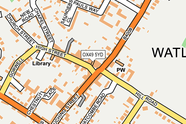 OX49 5YD map - OS OpenMap – Local (Ordnance Survey)