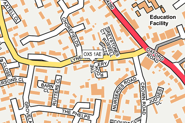 OX5 1AE map - OS OpenMap – Local (Ordnance Survey)