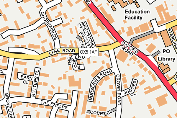 OX5 1AF map - OS OpenMap – Local (Ordnance Survey)