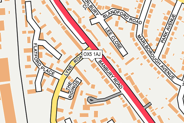 OX5 1AJ map - OS OpenMap – Local (Ordnance Survey)