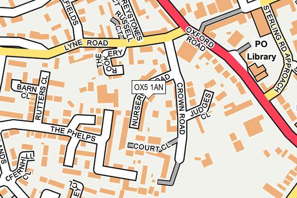 OX5 1AN map - OS OpenMap – Local (Ordnance Survey)