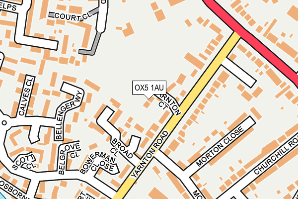 OX5 1AU map - OS OpenMap – Local (Ordnance Survey)