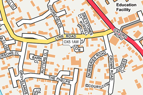 OX5 1AW map - OS OpenMap – Local (Ordnance Survey)