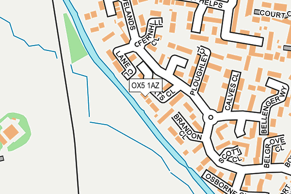 OX5 1AZ map - OS OpenMap – Local (Ordnance Survey)