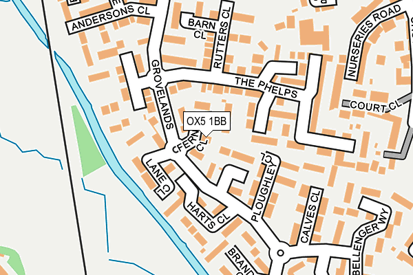 OX5 1BB map - OS OpenMap – Local (Ordnance Survey)