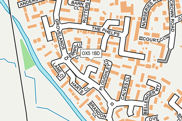 OX5 1BD map - OS OpenMap – Local (Ordnance Survey)