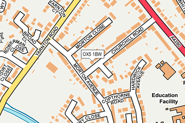 OX5 1BW map - OS OpenMap – Local (Ordnance Survey)