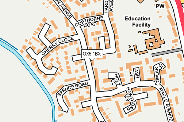 OX5 1BX map - OS OpenMap – Local (Ordnance Survey)