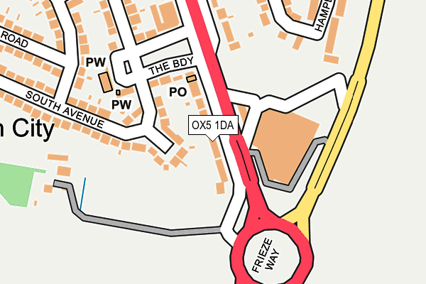 OX5 1DA map - OS OpenMap – Local (Ordnance Survey)
