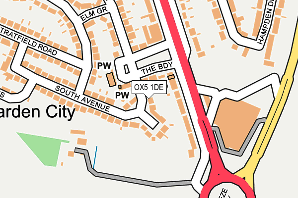 OX5 1DE map - OS OpenMap – Local (Ordnance Survey)