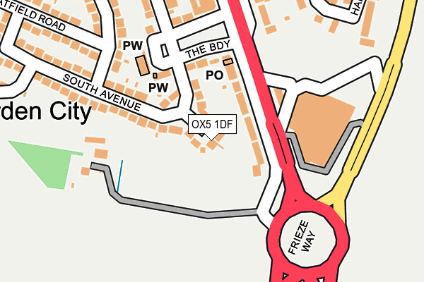 OX5 1DF map - OS OpenMap – Local (Ordnance Survey)