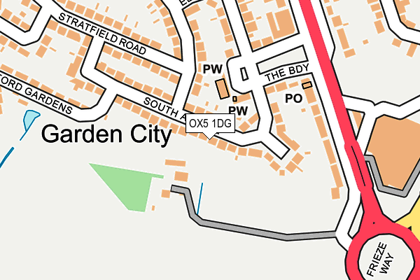 OX5 1DG map - OS OpenMap – Local (Ordnance Survey)