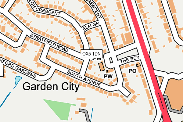 OX5 1DN map - OS OpenMap – Local (Ordnance Survey)