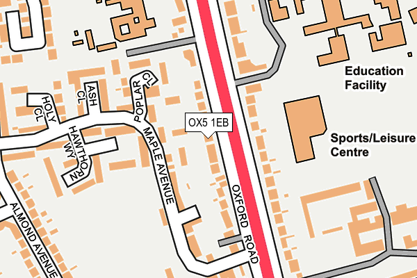 OX5 1EB map - OS OpenMap – Local (Ordnance Survey)