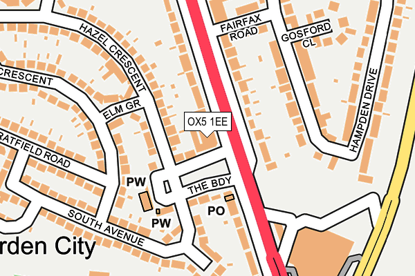 OX5 1EE map - OS OpenMap – Local (Ordnance Survey)