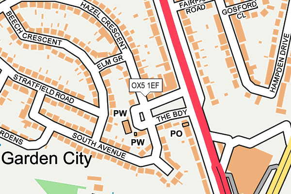 OX5 1EF map - OS OpenMap – Local (Ordnance Survey)