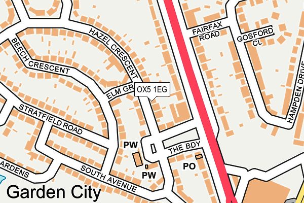 OX5 1EG map - OS OpenMap – Local (Ordnance Survey)