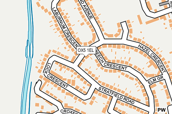 OX5 1EL map - OS OpenMap – Local (Ordnance Survey)