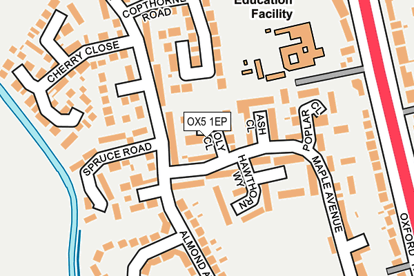 OX5 1EP map - OS OpenMap – Local (Ordnance Survey)