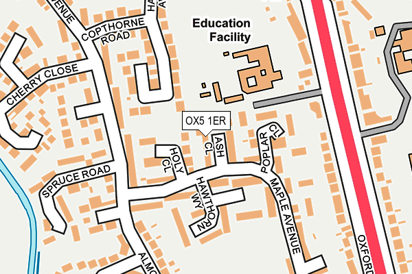 OX5 1ER map - OS OpenMap – Local (Ordnance Survey)