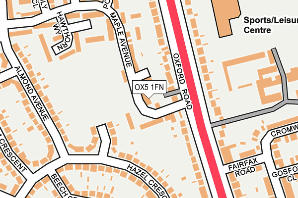 OX5 1FN map - OS OpenMap – Local (Ordnance Survey)