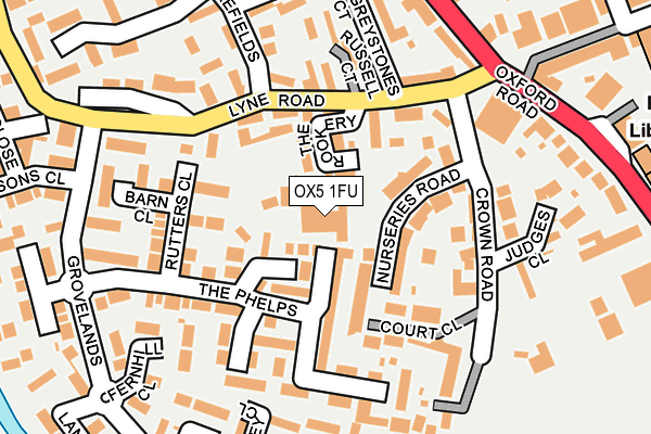 OX5 1FU map - OS OpenMap – Local (Ordnance Survey)