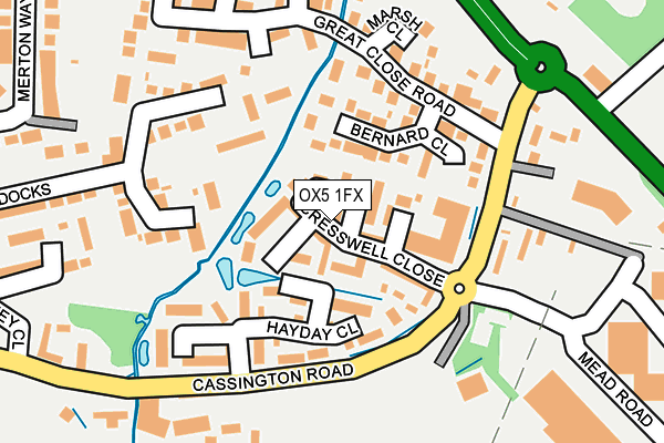 OX5 1FX map - OS OpenMap – Local (Ordnance Survey)