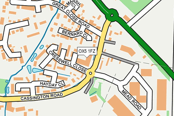 OX5 1FZ map - OS OpenMap – Local (Ordnance Survey)