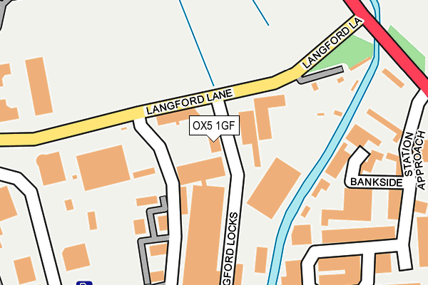 OX5 1GF map - OS OpenMap – Local (Ordnance Survey)