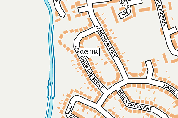 OX5 1HA map - OS OpenMap – Local (Ordnance Survey)