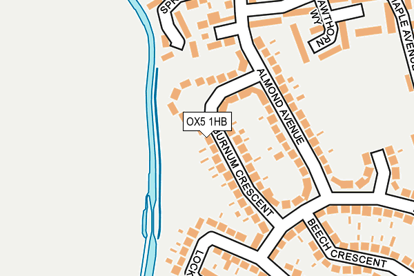 OX5 1HB map - OS OpenMap – Local (Ordnance Survey)
