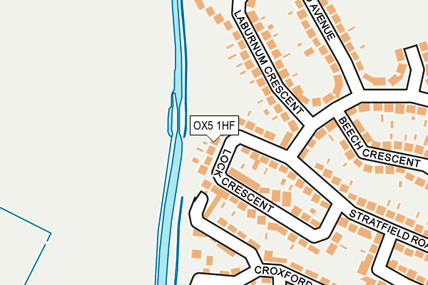 OX5 1HF map - OS OpenMap – Local (Ordnance Survey)