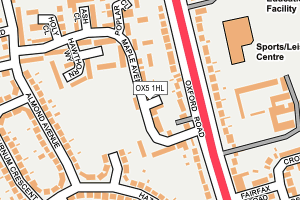 OX5 1HL map - OS OpenMap – Local (Ordnance Survey)