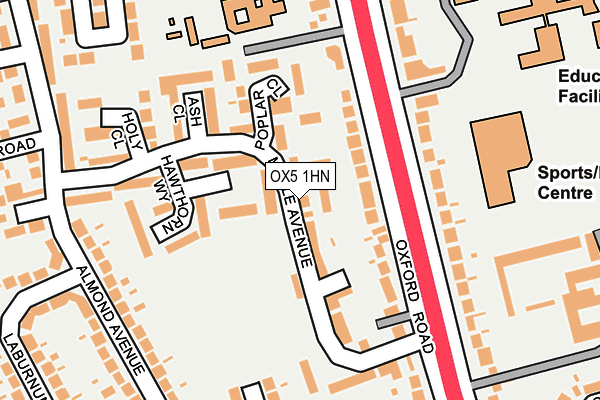 OX5 1HN map - OS OpenMap – Local (Ordnance Survey)