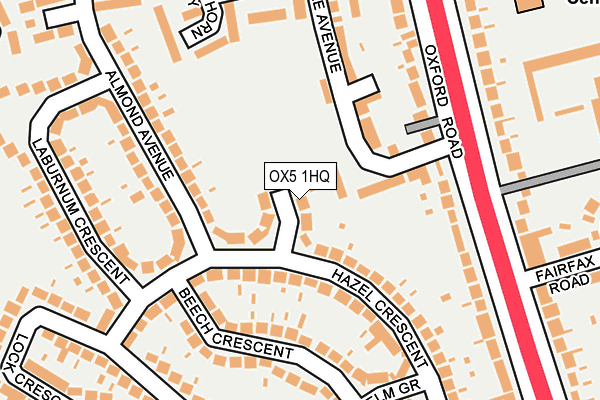 OX5 1HQ map - OS OpenMap – Local (Ordnance Survey)