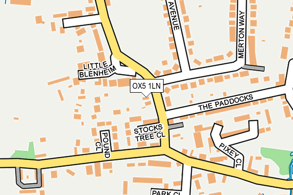 OX5 1LN map - OS OpenMap – Local (Ordnance Survey)