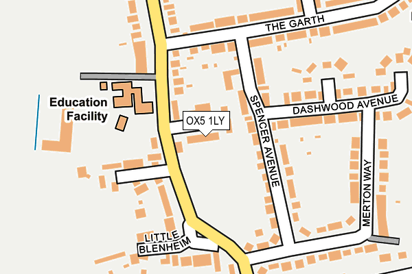 OX5 1LY map - OS OpenMap – Local (Ordnance Survey)