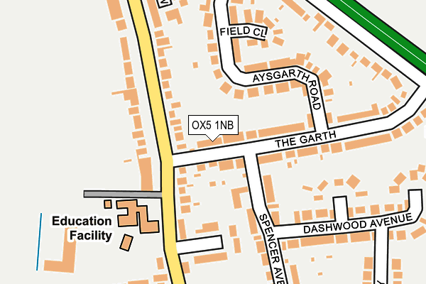 OX5 1NB map - OS OpenMap – Local (Ordnance Survey)