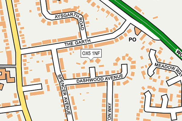 OX5 1NF map - OS OpenMap – Local (Ordnance Survey)