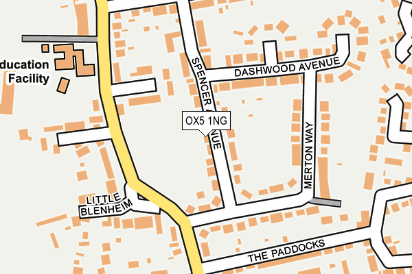 OX5 1NG map - OS OpenMap – Local (Ordnance Survey)