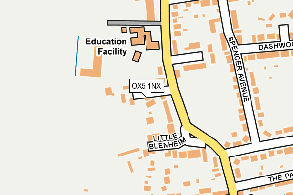 OX5 1NX map - OS OpenMap – Local (Ordnance Survey)