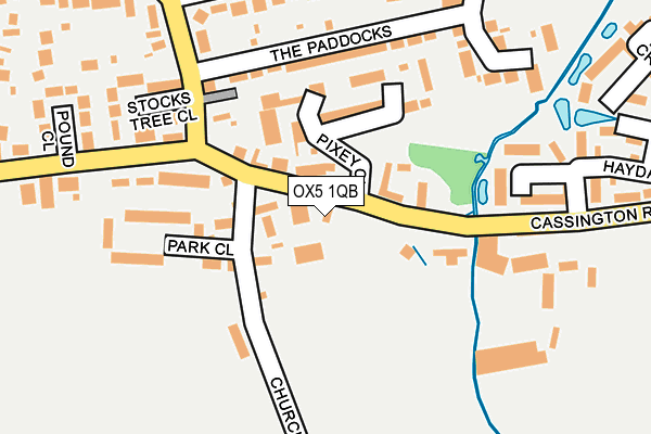 OX5 1QB map - OS OpenMap – Local (Ordnance Survey)