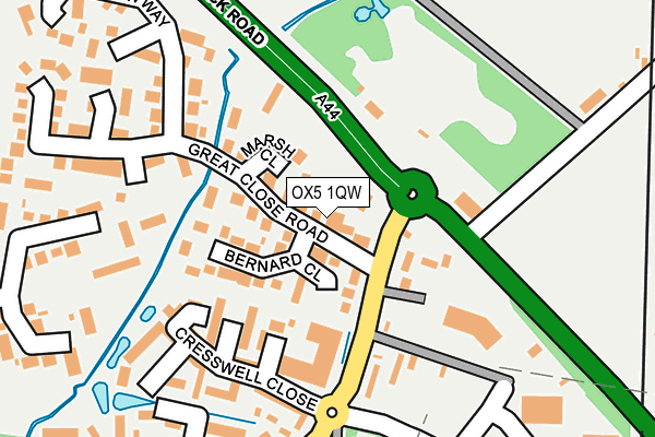 OX5 1QW map - OS OpenMap – Local (Ordnance Survey)