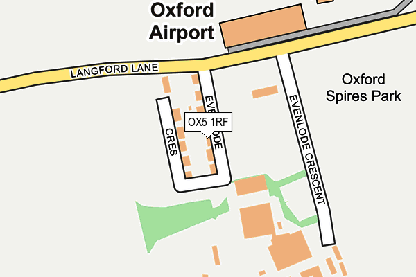 OX5 1RF map - OS OpenMap – Local (Ordnance Survey)