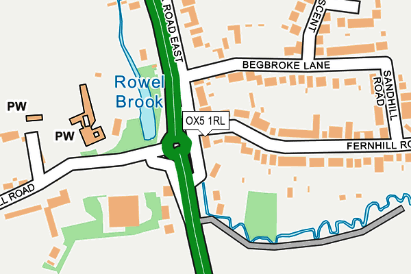 OX5 1RL map - OS OpenMap – Local (Ordnance Survey)