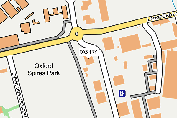 OX5 1RY map - OS OpenMap – Local (Ordnance Survey)