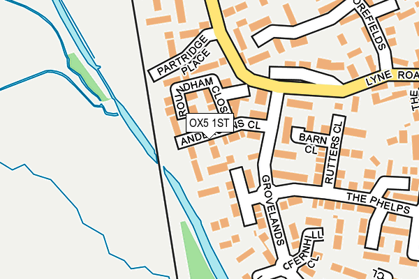 OX5 1ST map - OS OpenMap – Local (Ordnance Survey)