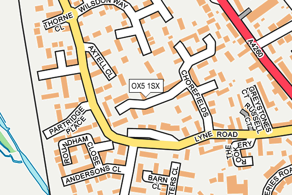 OX5 1SX map - OS OpenMap – Local (Ordnance Survey)
