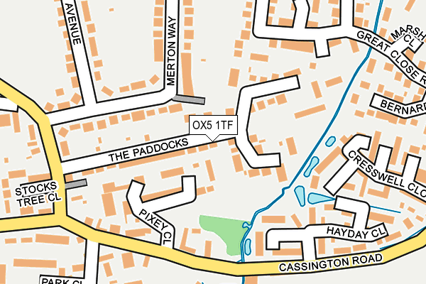 OX5 1TF map - OS OpenMap – Local (Ordnance Survey)