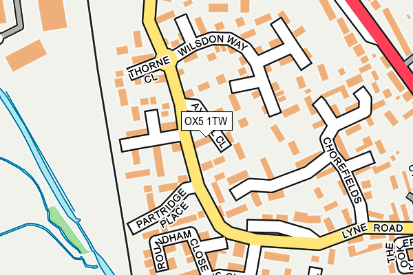 OX5 1TW map - OS OpenMap – Local (Ordnance Survey)